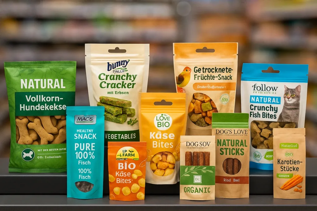 Natürliche Snacks für Katzen und Hunde